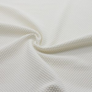 Jacquard-Strickstoff weiß/gold