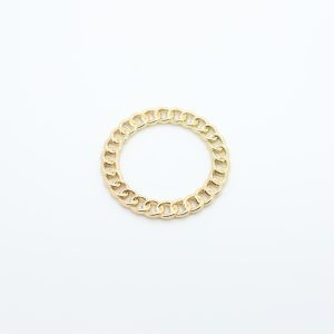 Anillo conector trenzado chapado en oro