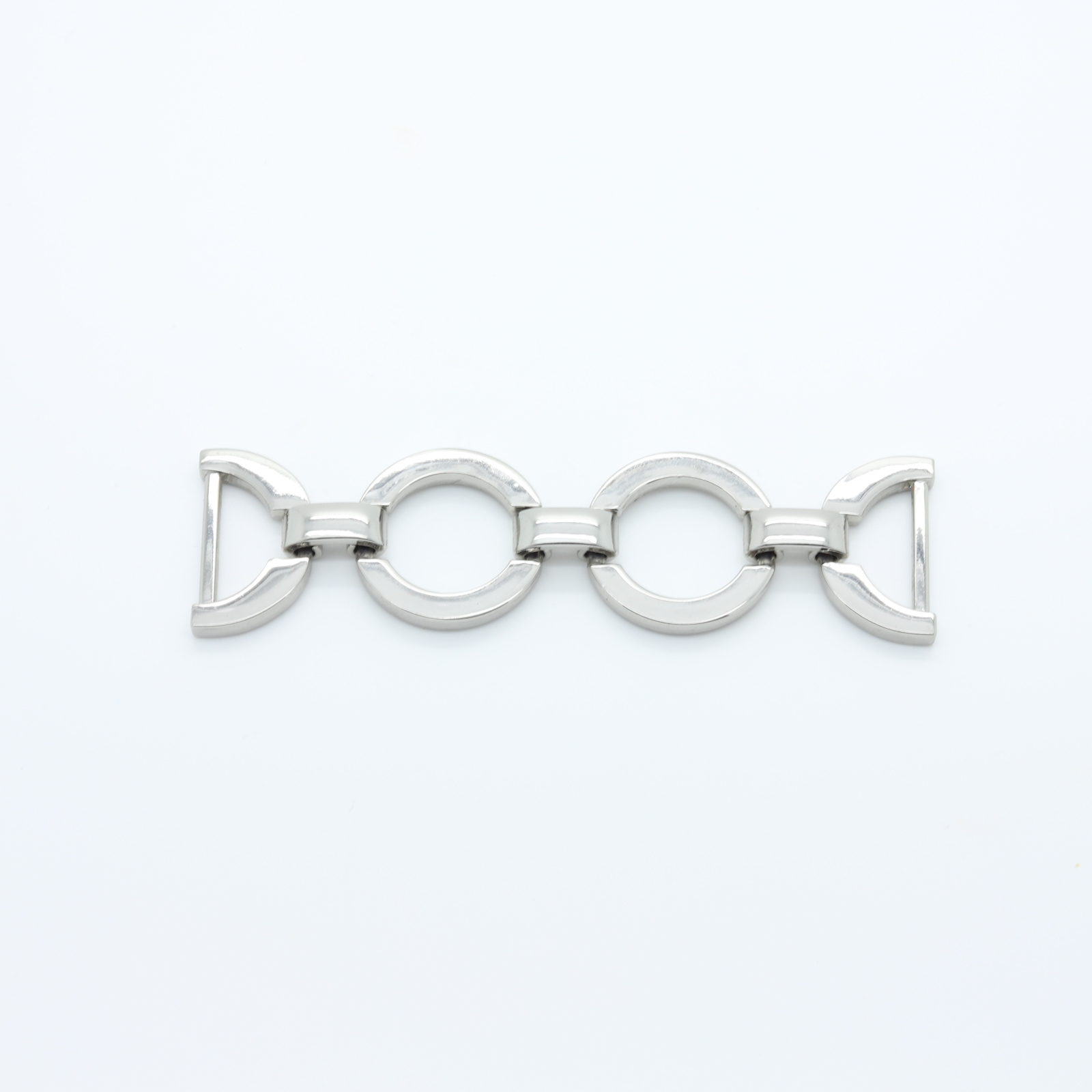 Silver-plated metal textile connector chain for bikini and swimwear