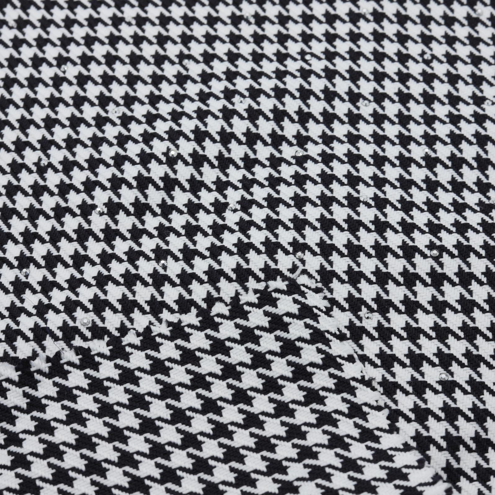 Tissu maille jacquard pied-de-poule
