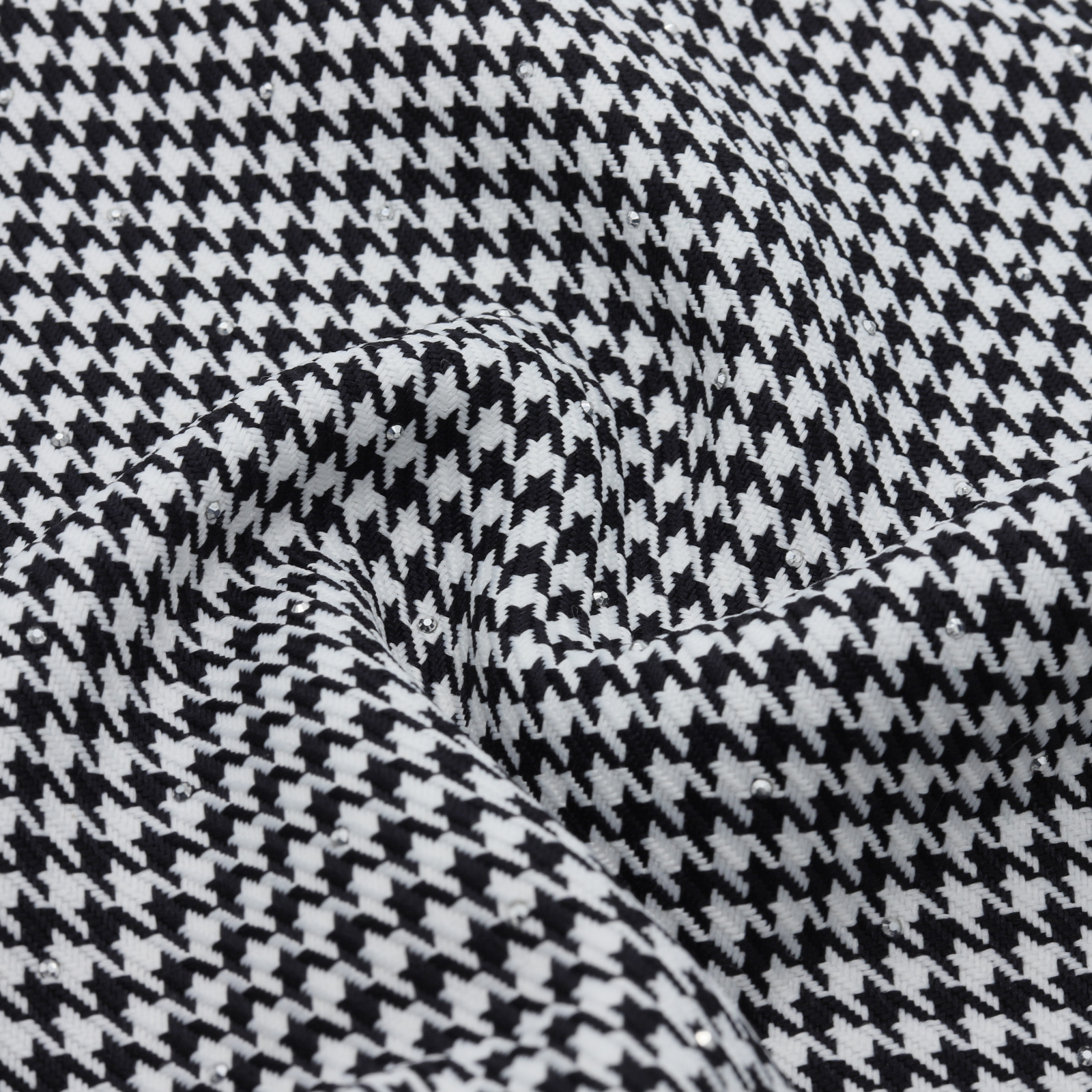 Tissu maille jacquard pied-de-poule
