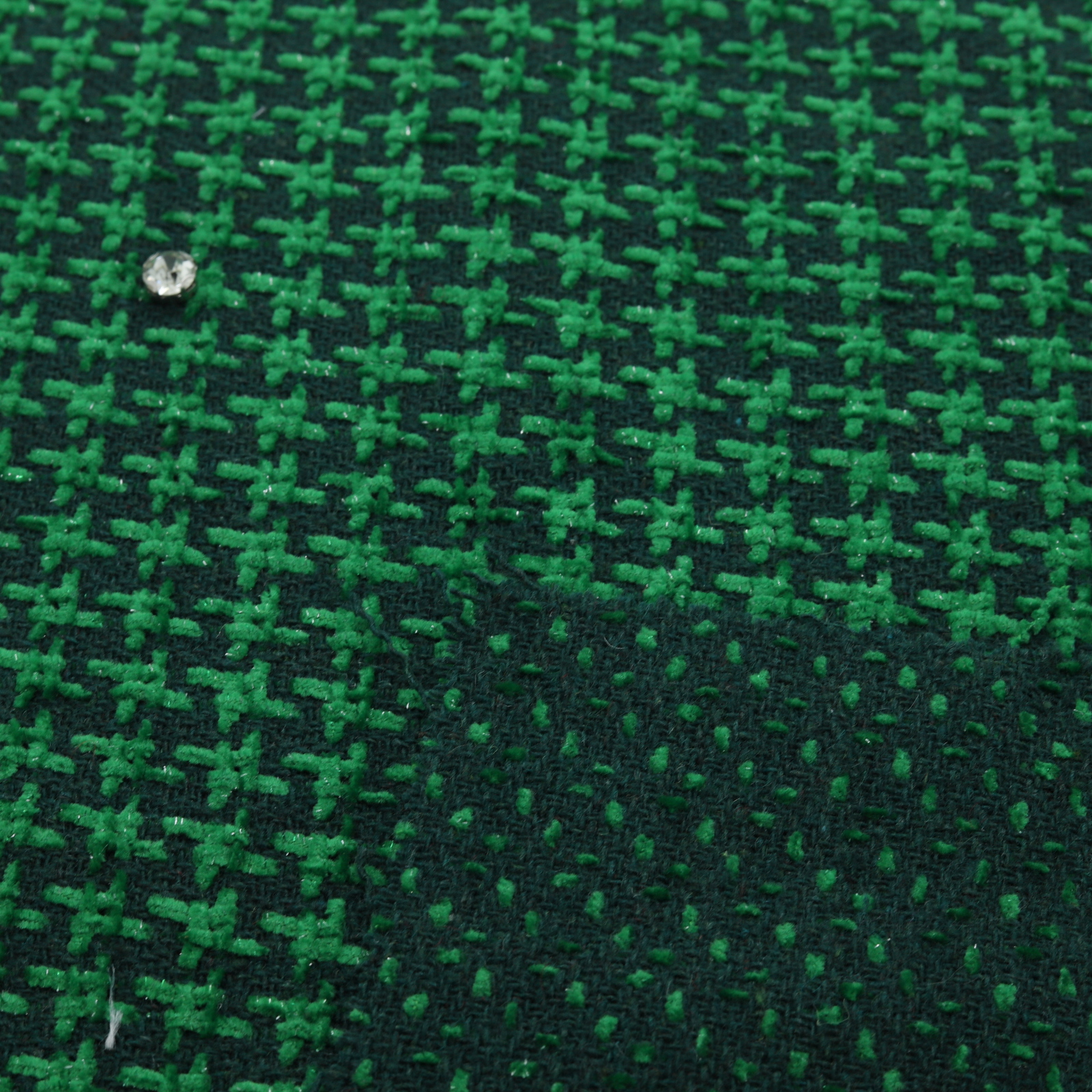 Hahnentritt-Jacquard-Strickstoff grün