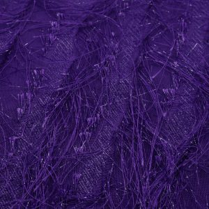 Tissu violet à franges