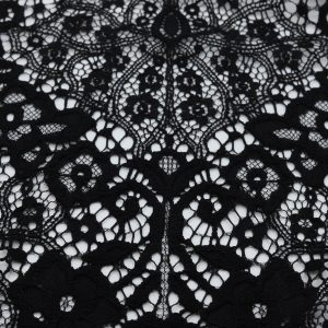 Tissu dentelle fine noire