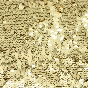 Tissu à petits sequins or