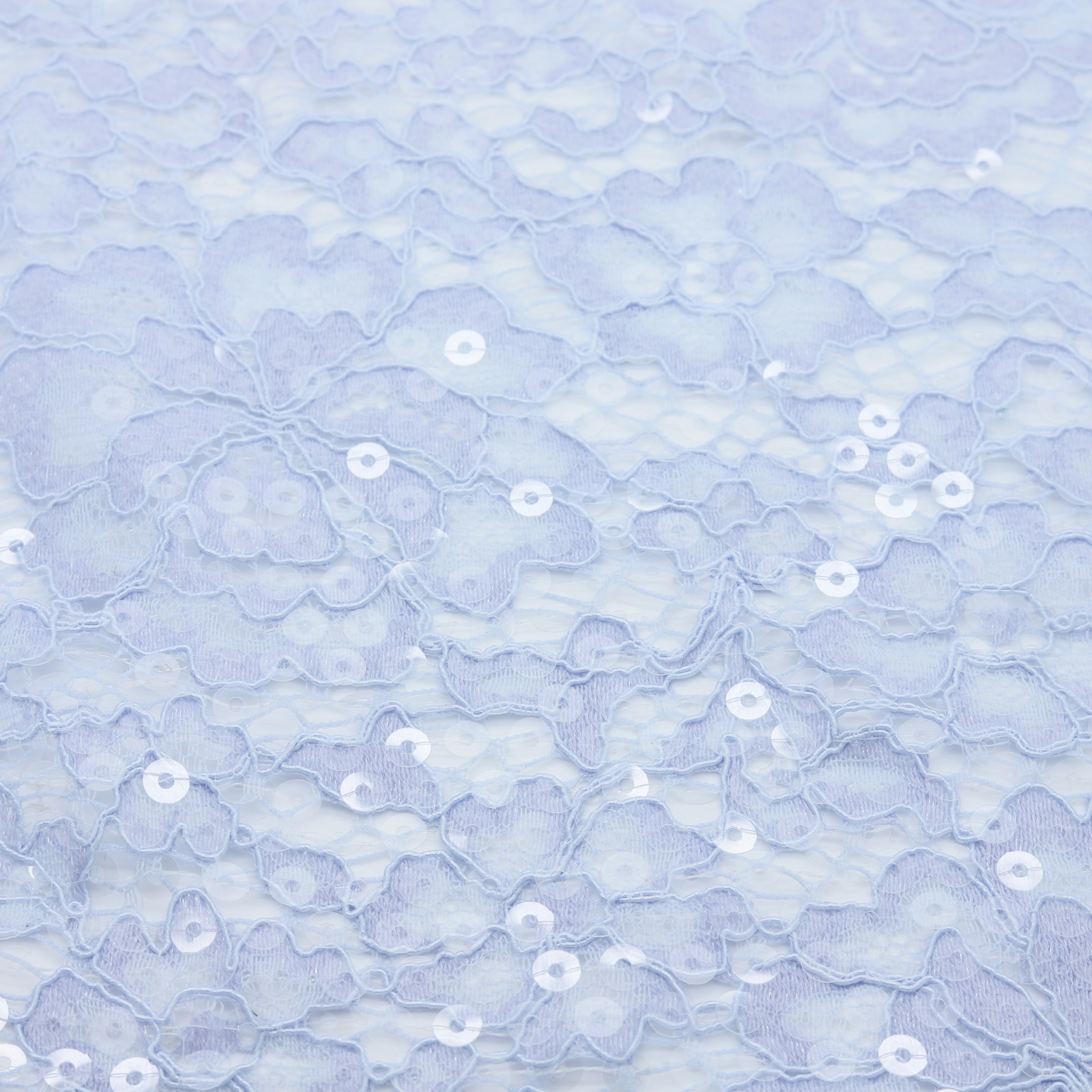 Dentelle Baby blue à sequins transparents
