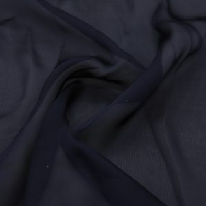 Tissu mousseline transparente bleu nuit femme