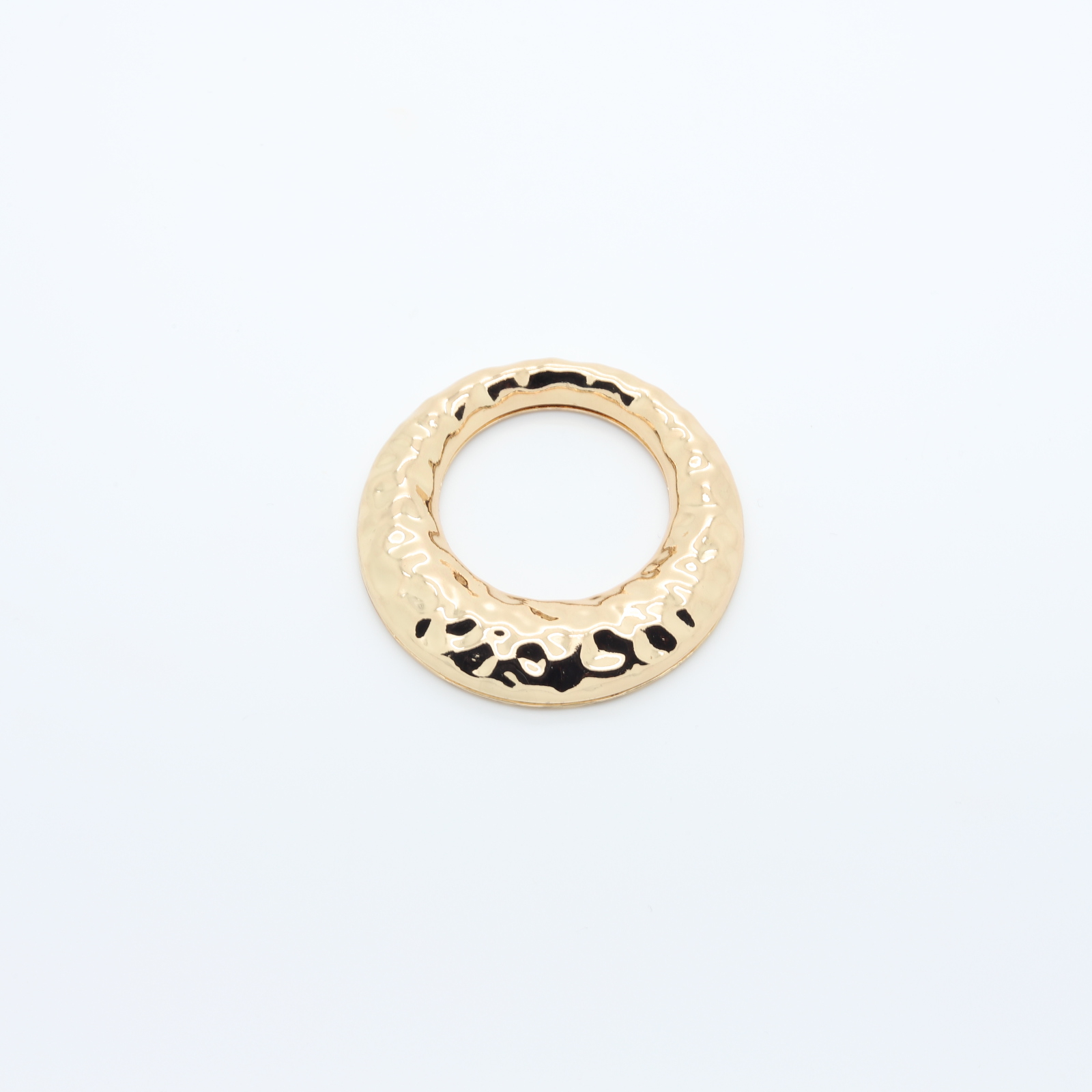 Round connector buckle in gold-plated metal