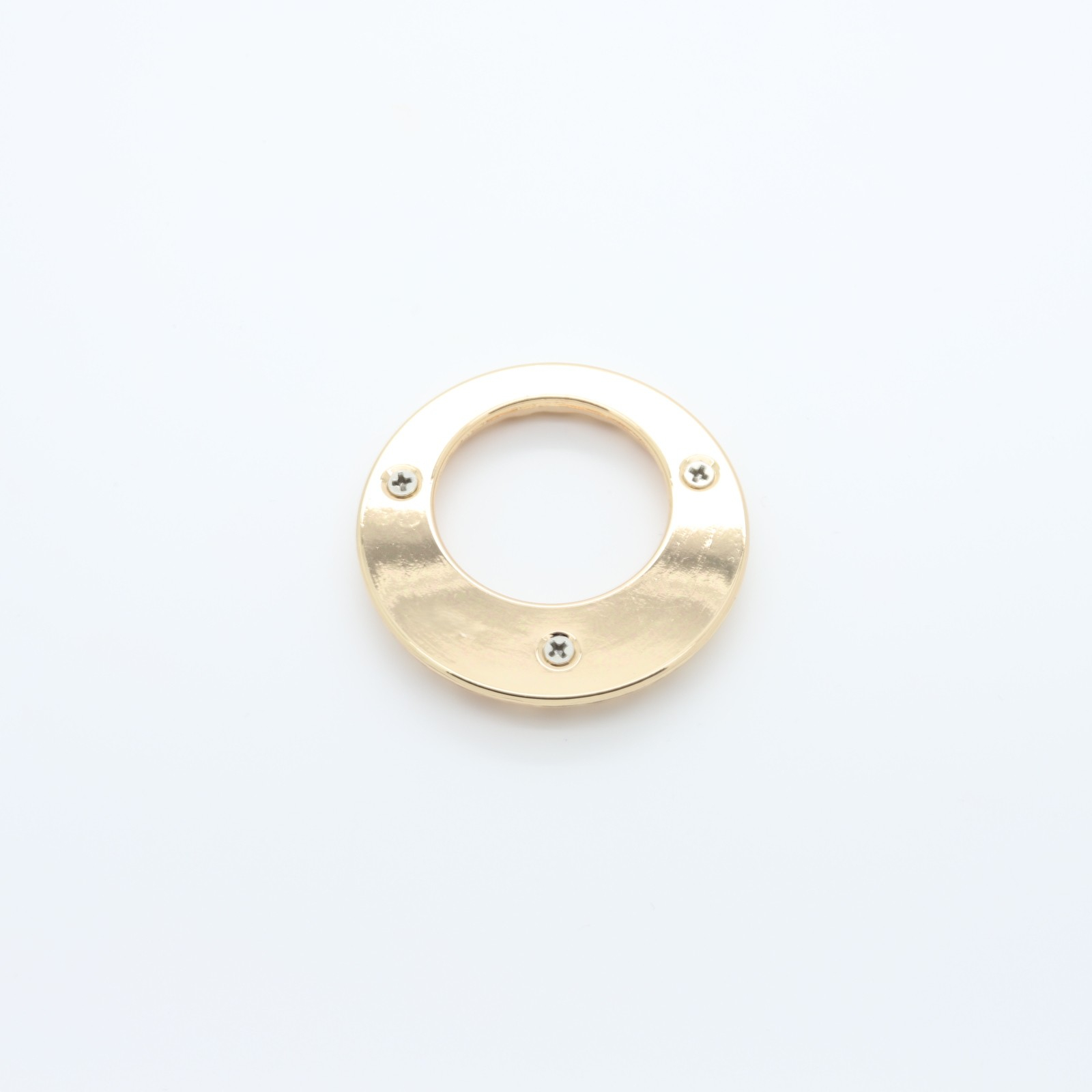 Round connector buckle in gold-plated metal