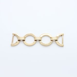 Gold-plated metal textile connector chain for bikini and swimwear