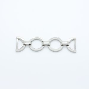 Silver-plated metal textile connector chain for bikini and swimwear