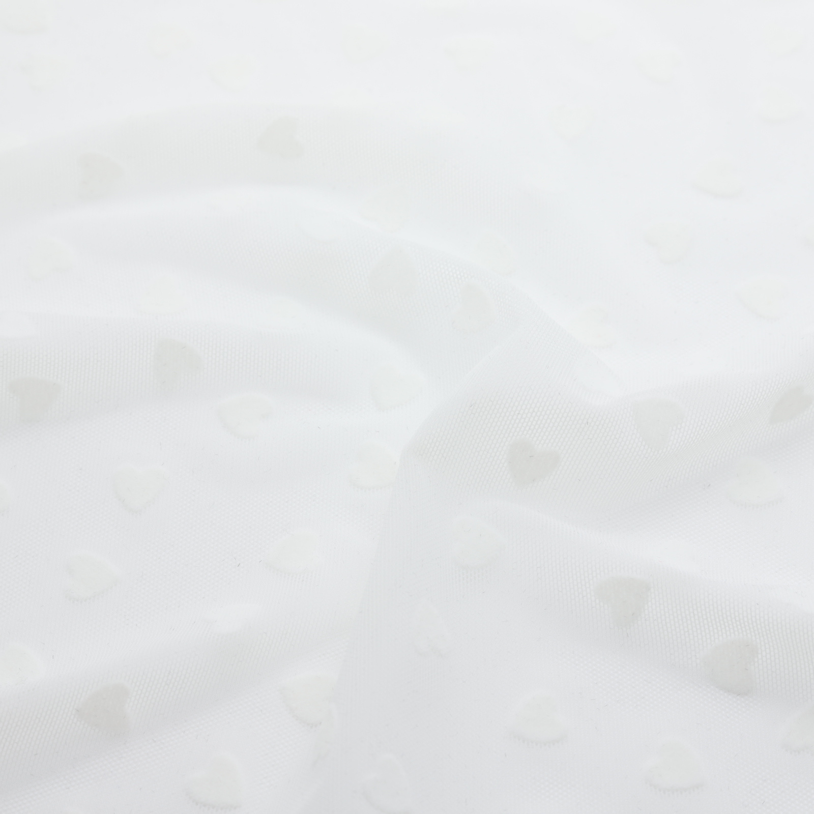 Stretch fishnet with velvet heart flocking | D'YRSAN | Stretch fishnet with velvet heart flocking | D'YRSAN