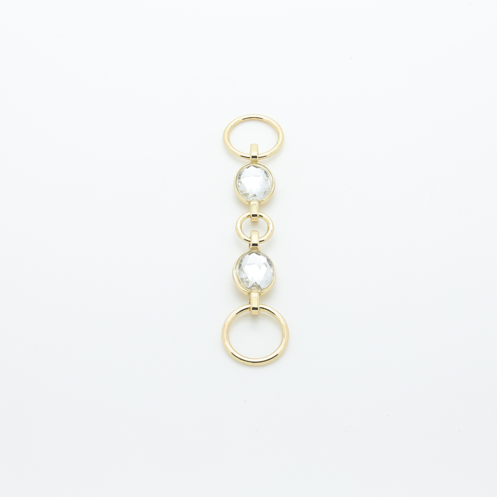 Catena in metallo dorato con cristalli per costumi da bagno | D'YRSAN Catena in metallo placcato oro con cristallo per costumi da bagno