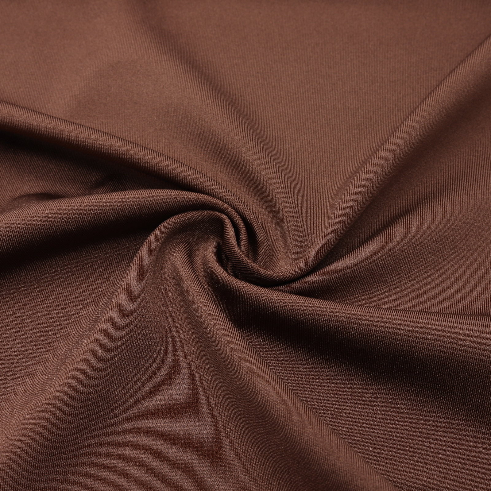 Shiny brown lycra stretch fabric