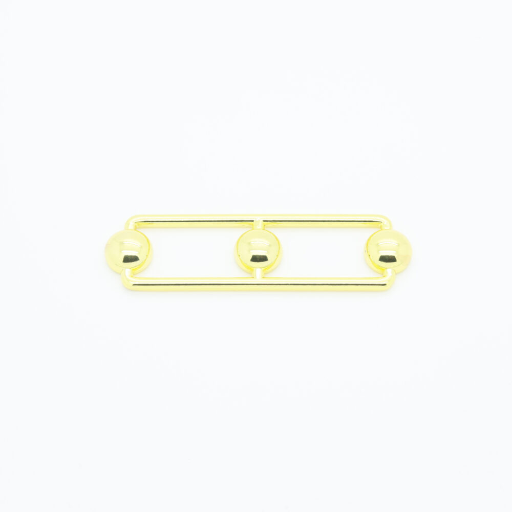 Connettore in metallo giallo oro brillante da 75 mm