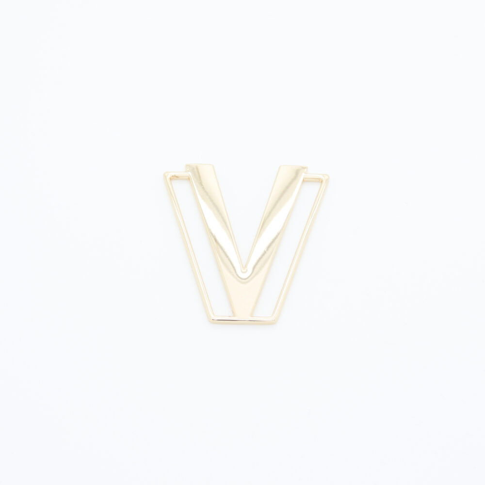 Divisor en V de metal dorado