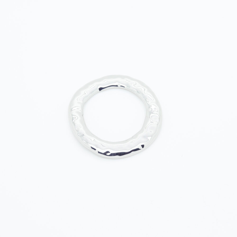 Fibbia con connettore in metallo argentato da 32,5 mm