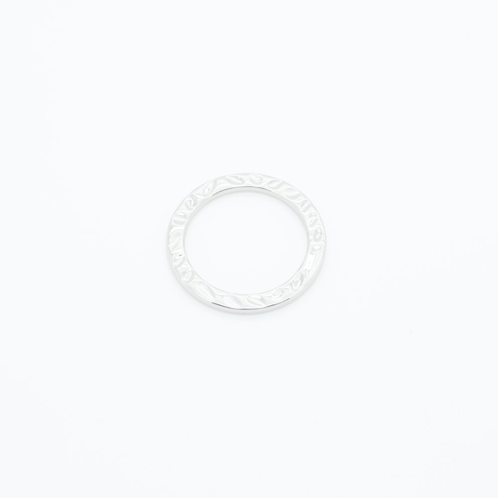 Fibbia di connessione in metallo argentato da 40 mm