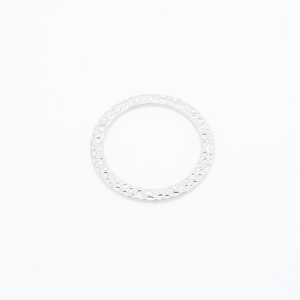 Boucle connecteur en métal argent 40 mm