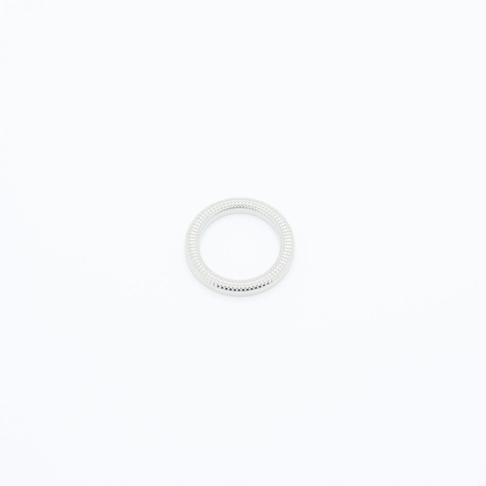 20 mm silver-plated metal connector buckle