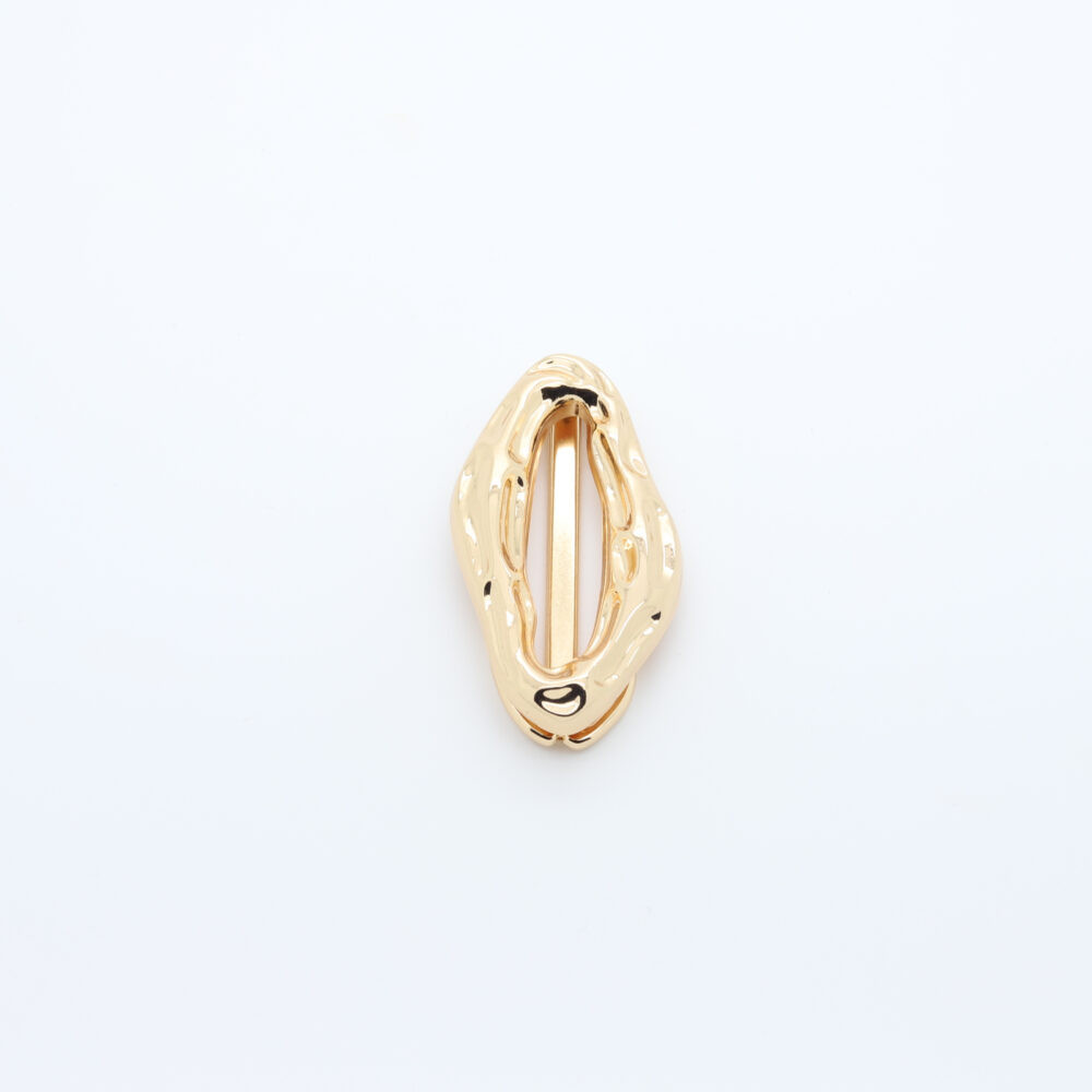 Anello ovale in metallo placcato oro