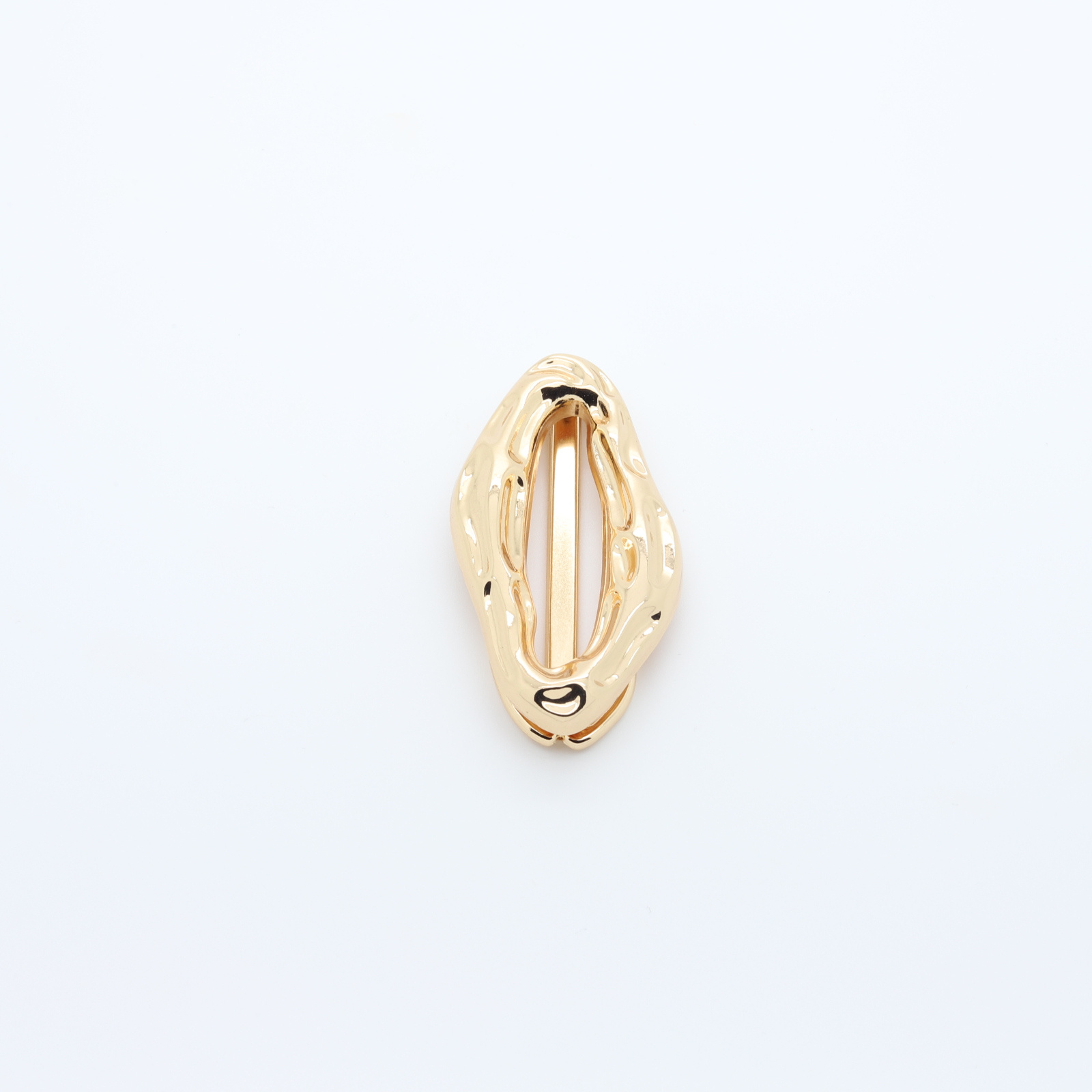 | D'YRSAN small oval-shaped gold-plated metal loop