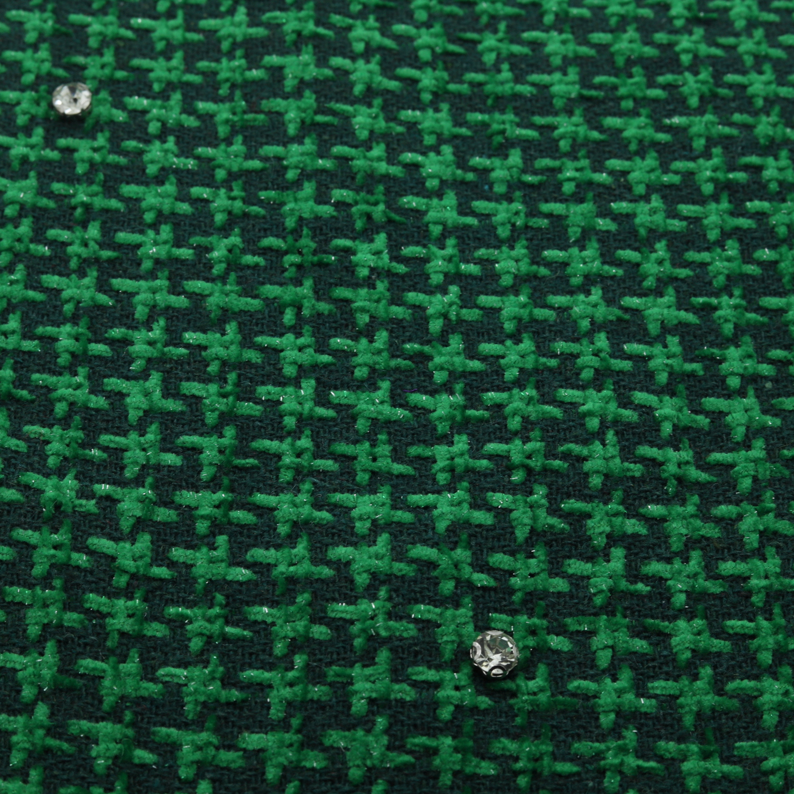 | Green houndstooth jacquard knit fabric | D'YRSAN