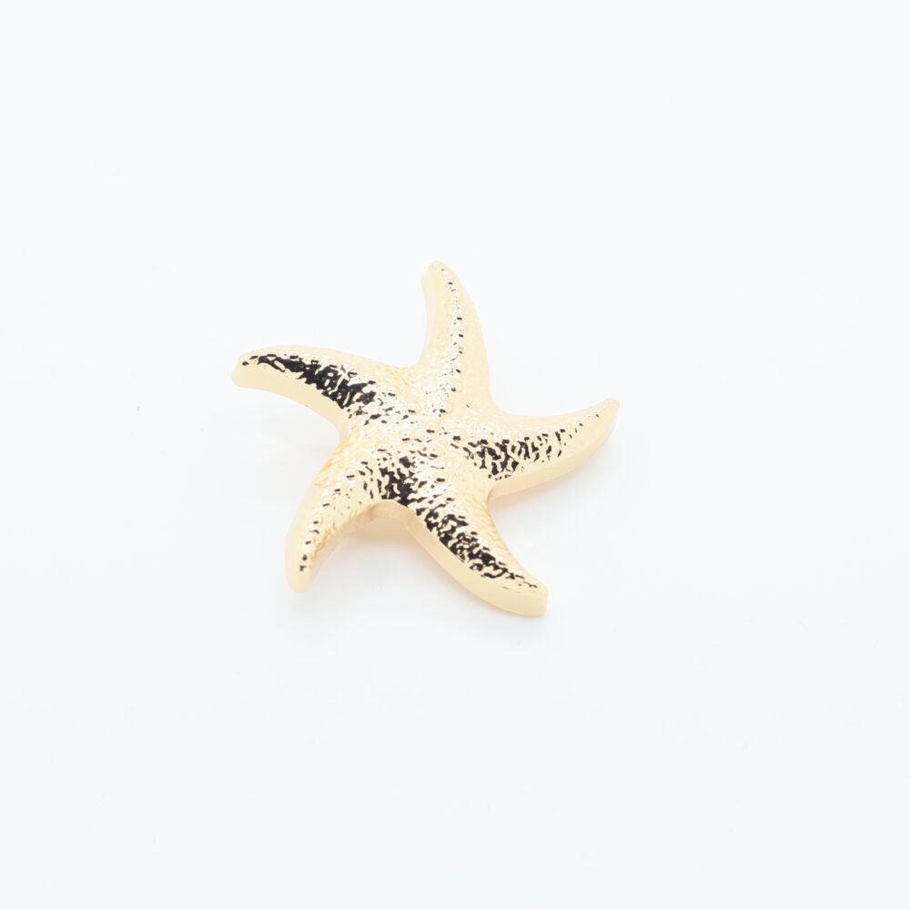 Broche en métal doré en forme d’étoile de mer