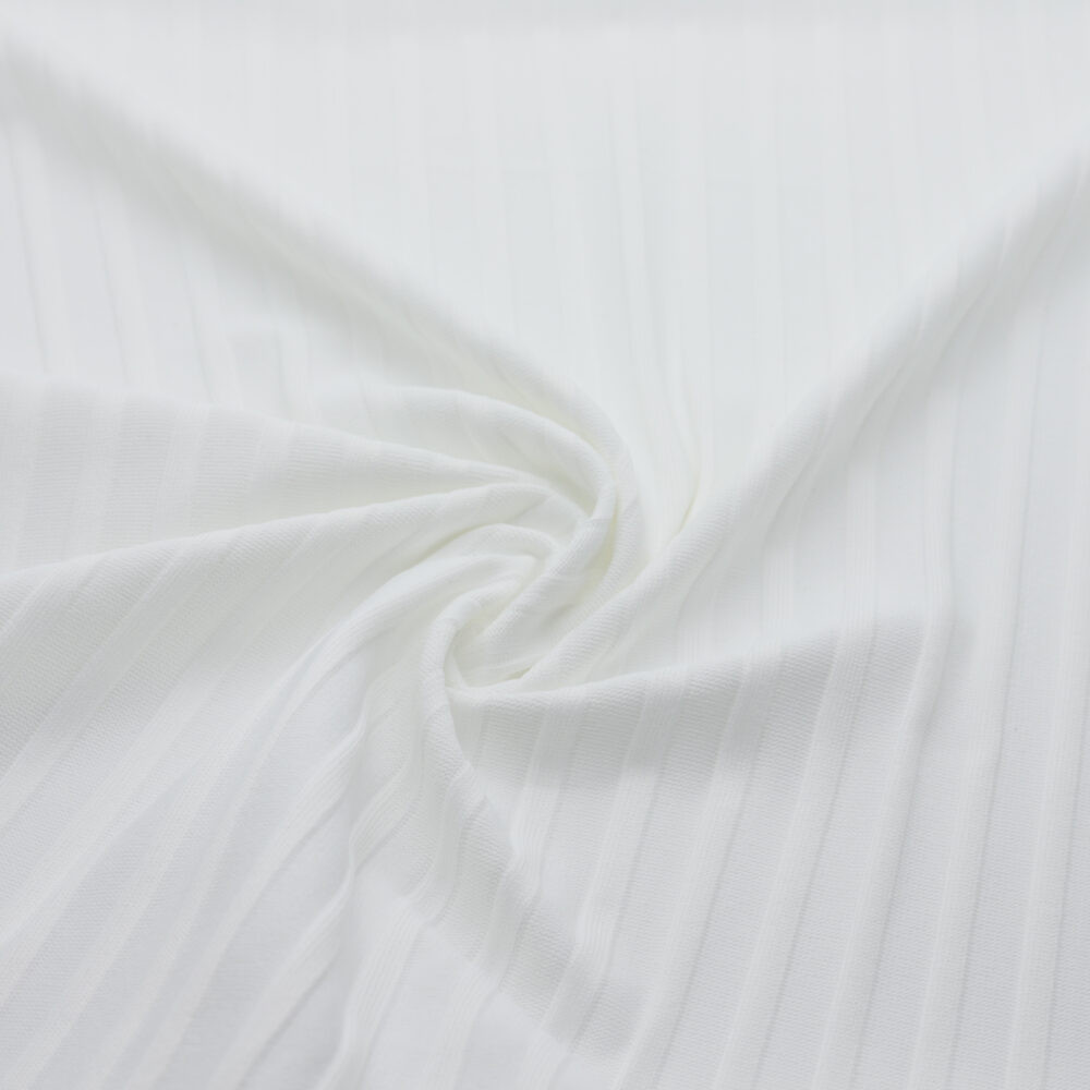 Tissu en maille jacquard à rayures blanches, mercerie D'YRSAN
