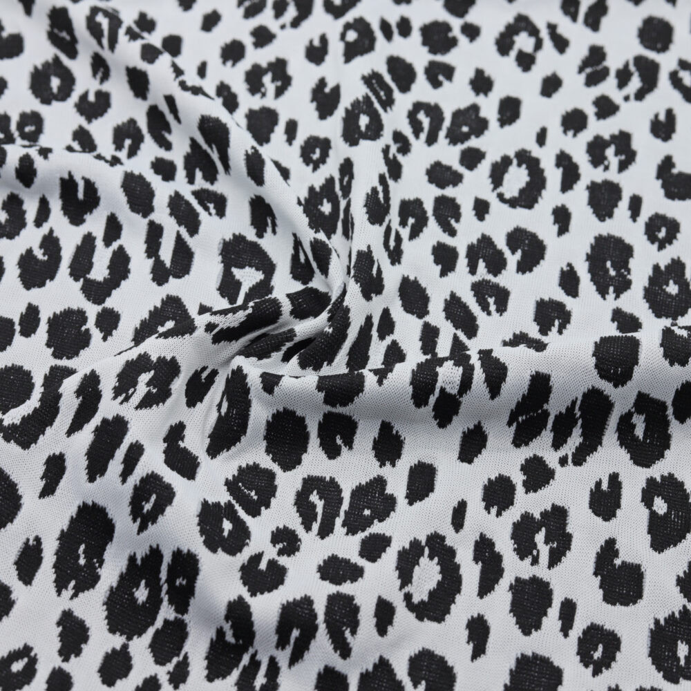 Tissu maille Jacquard motif Leopard, mercerie D'YRSAN