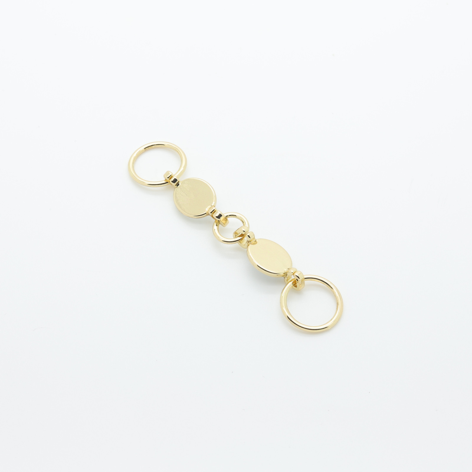 Gold-plated metal chain with crystal for swimwear