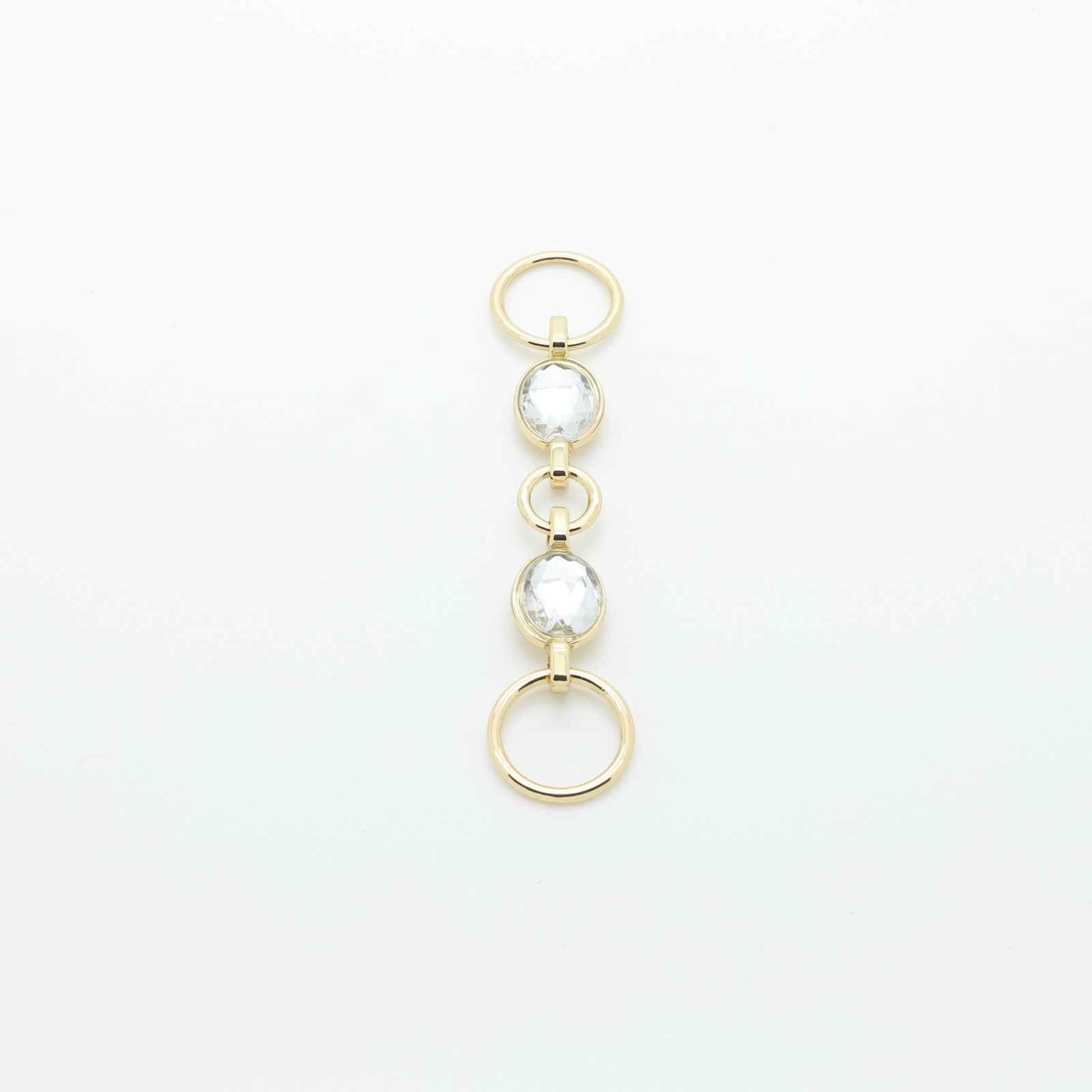 Cadena de metal dorado con cristal para bañador