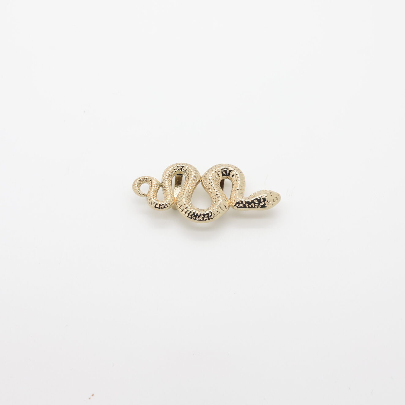 Anello a forma di serpente in metallo placcato oro