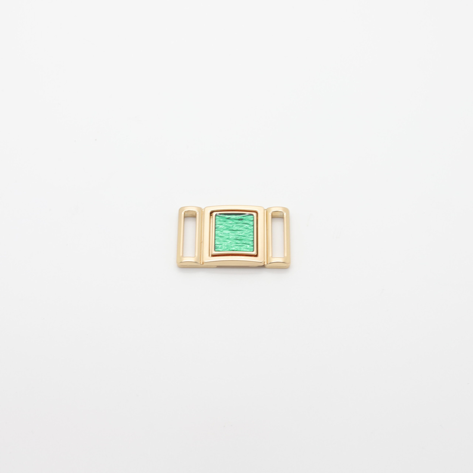Chiusura in metallo dorato e verde 20mm | D'YRSAN Chiusura in metallo verde e oro