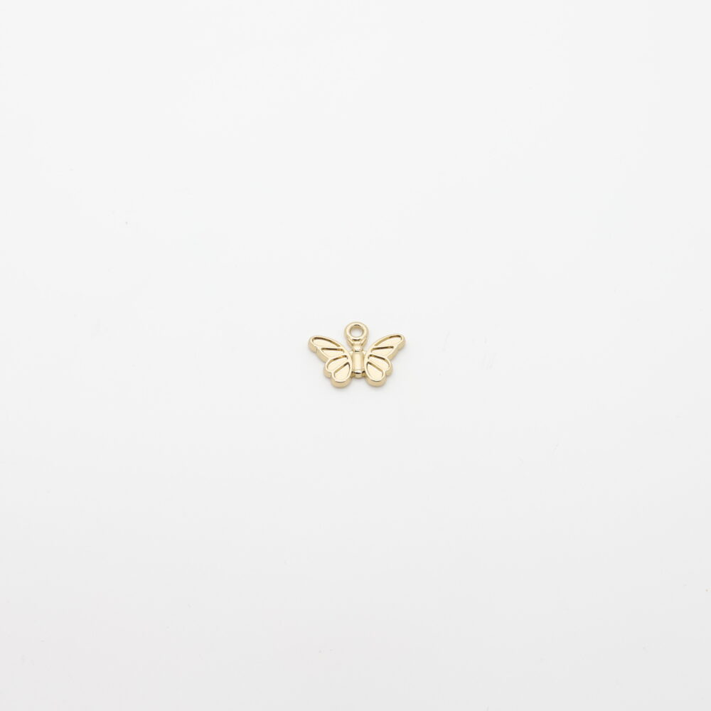 Pendentif papillon en métal doré