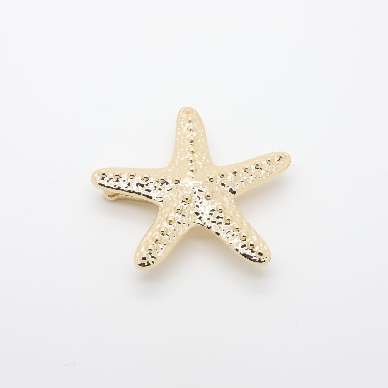 Gold-plated metal starfish loop