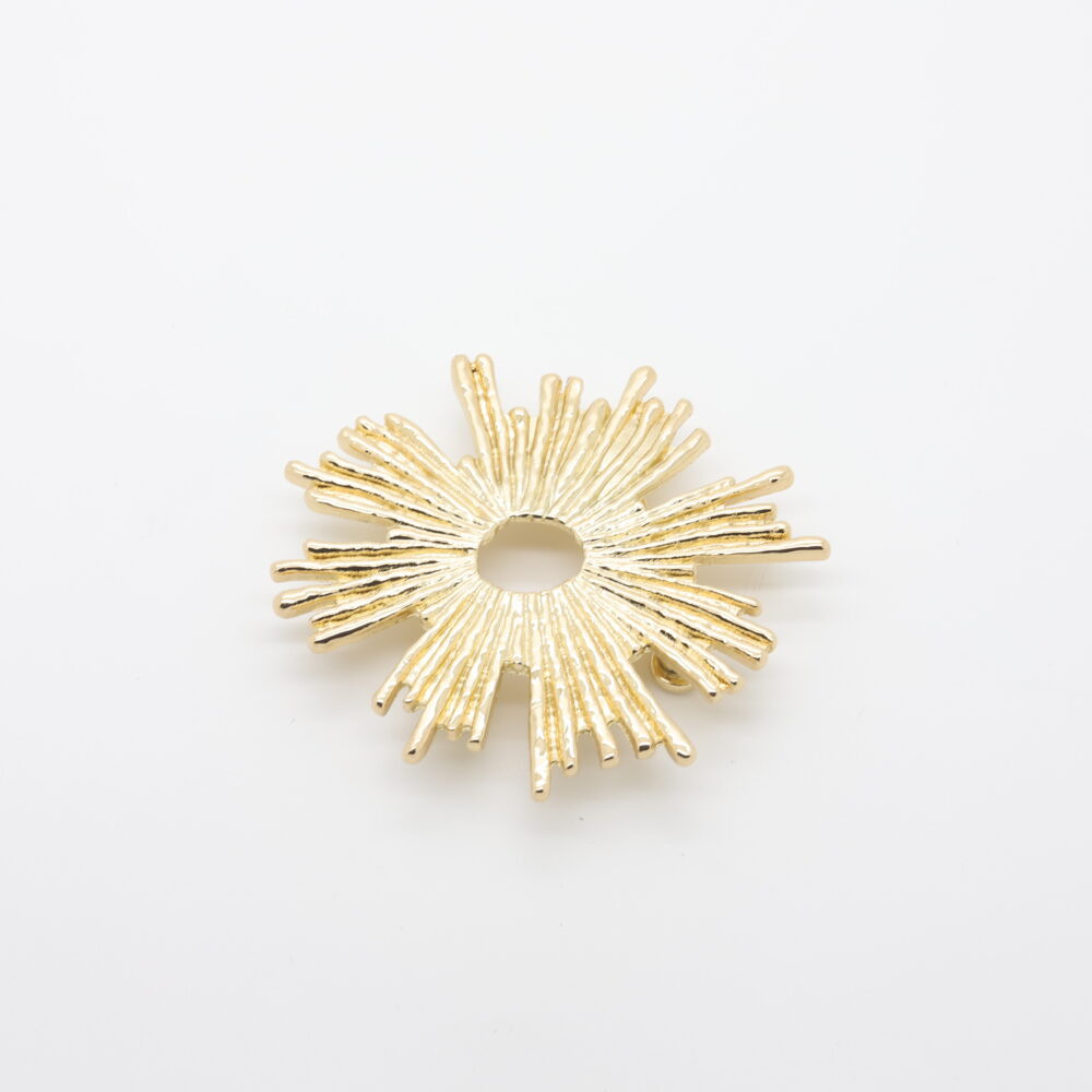 Passant décoratif en forme de soleil, mercerie D'YRSAN