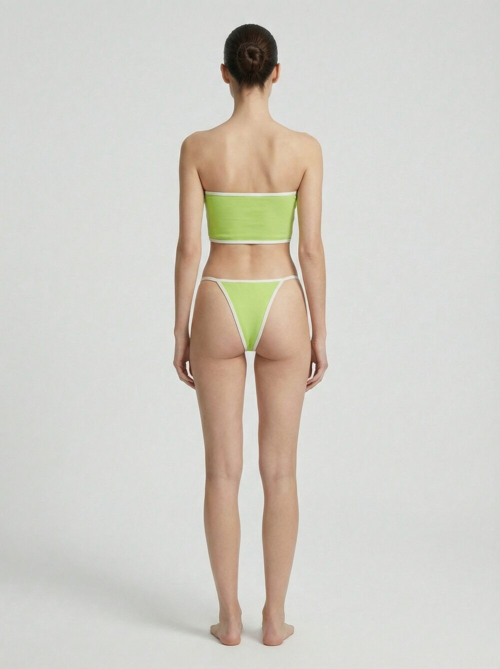 DYSW-206 Bikini bandeau long et tanga contrastant, vue 2