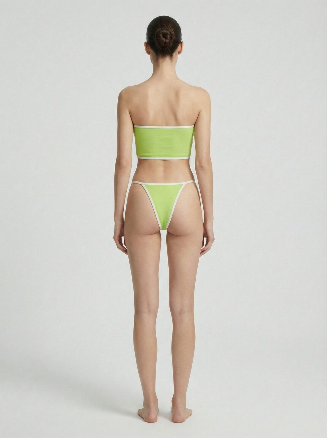 DYSW-206 Bikini bandeau long et tanga contrastant