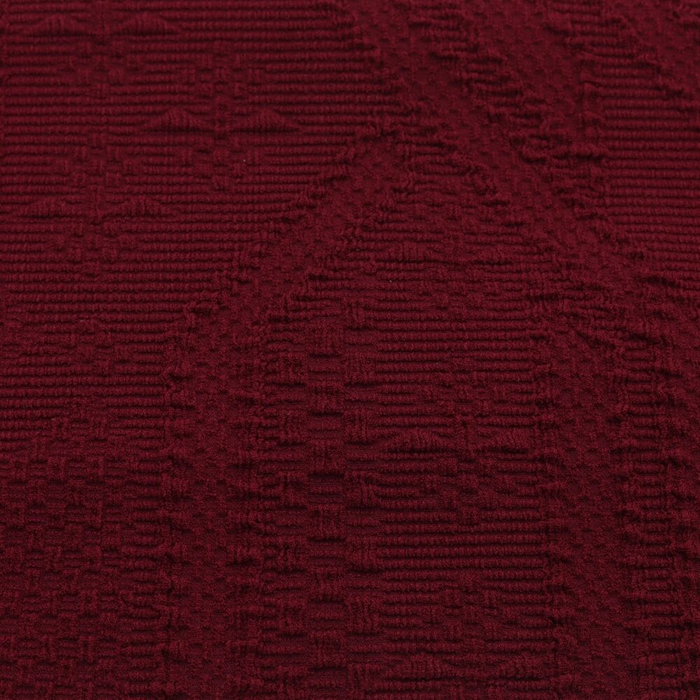 Tejido jacquard elástico texturizado rojo