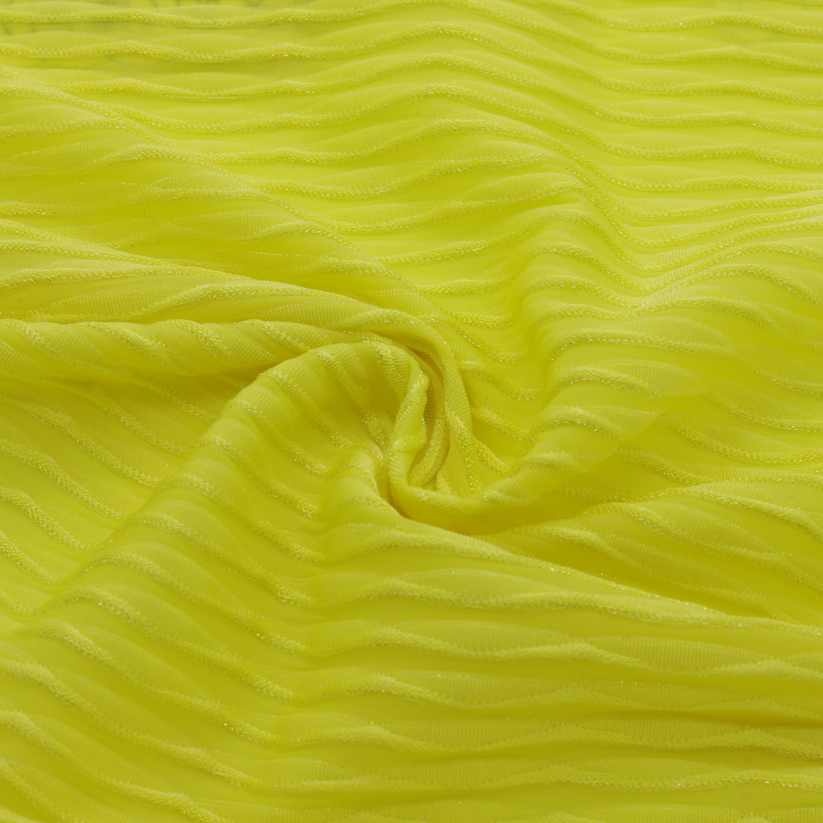 Tejido jacquard elástico texturizado amarillo - rollo de 50M | D'YRSAN Tejido jacquard elástico texturizado amarillo