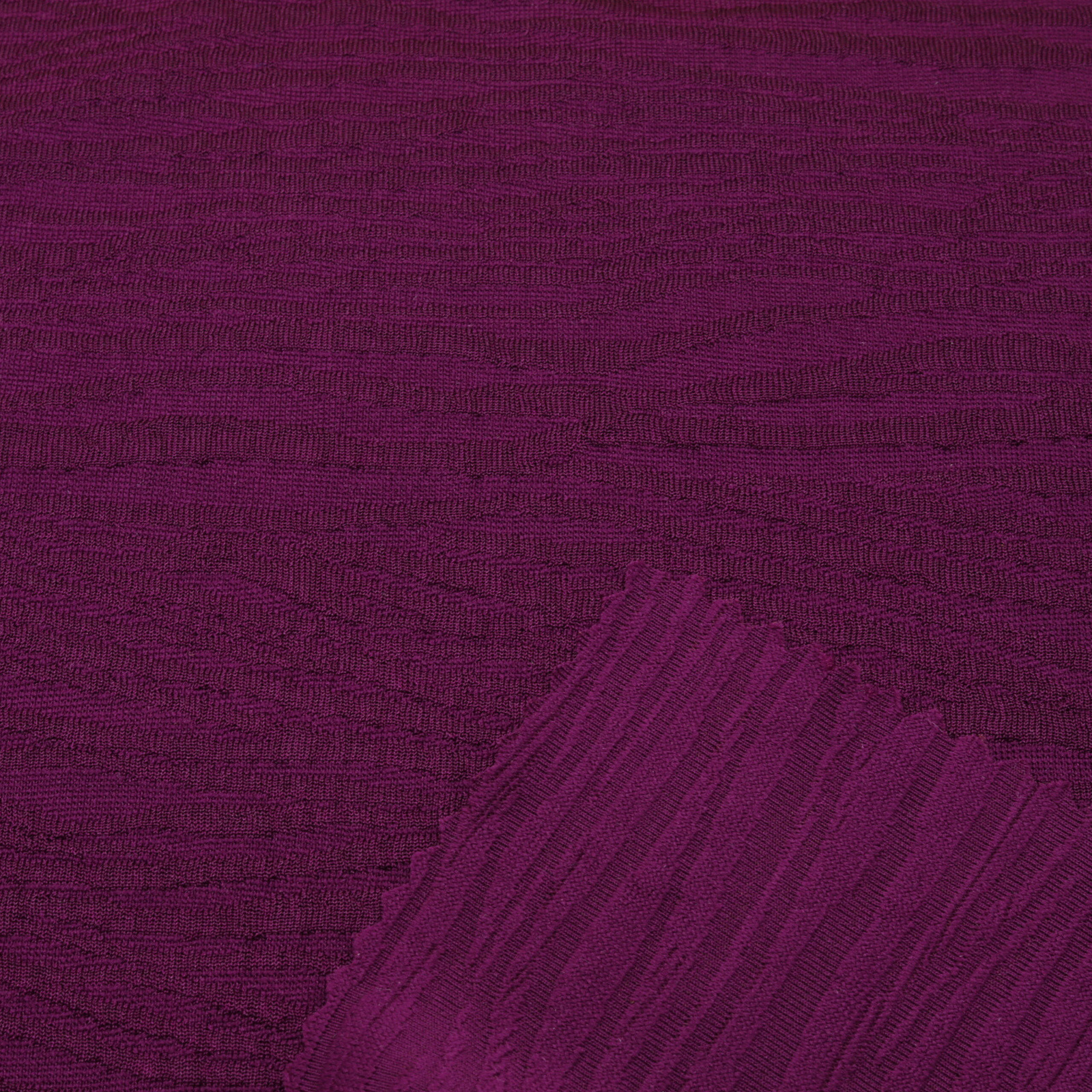 purple polyester elastane embossed bath fabric
