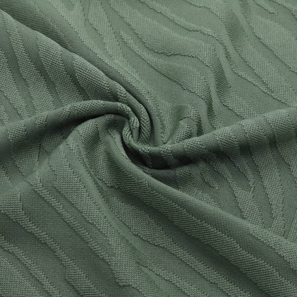 Tissu jacquard vert à motif en relief (rouleau 50 m), mercerie D'YRSAN