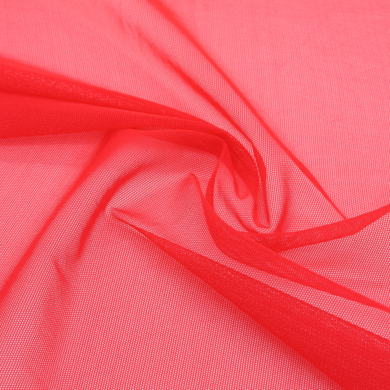 Ultra-light red stretch mesh fabric