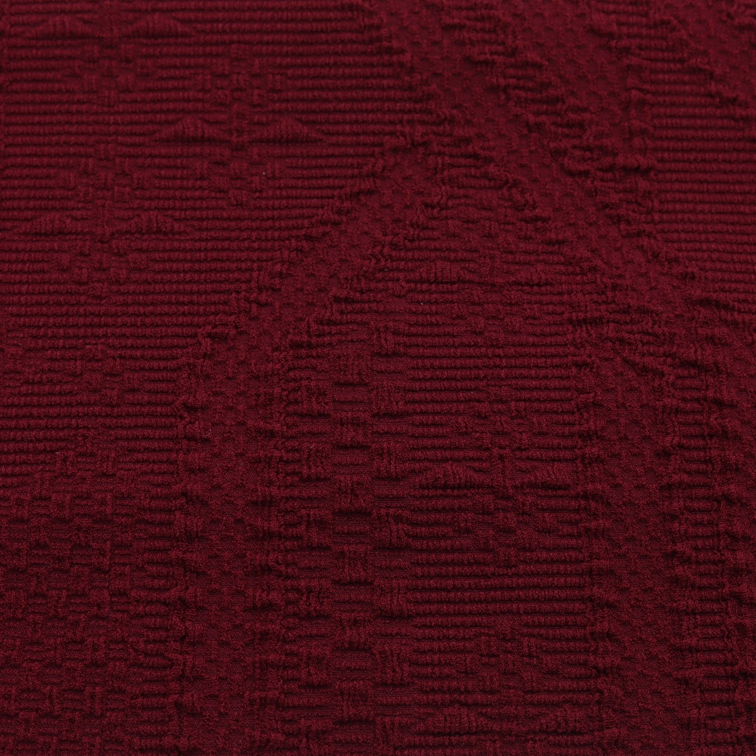 Red textured stretch jacquard fabric - 50M roll | D'YRSAN Red textured stretch jacquard fabric