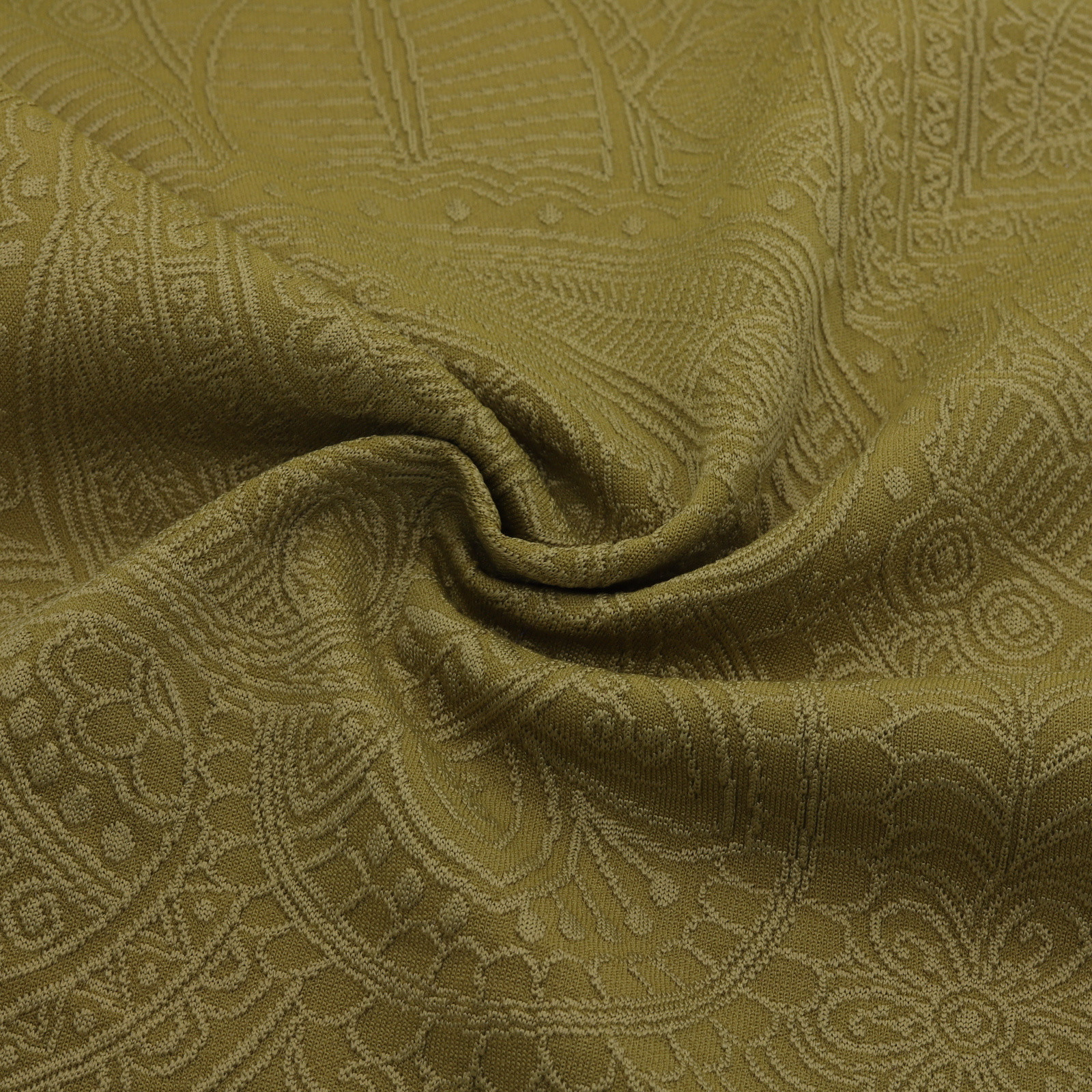 Green stretch jacquard fabric - 50M roll | D'YRSAN Green stretch jacquard fabric