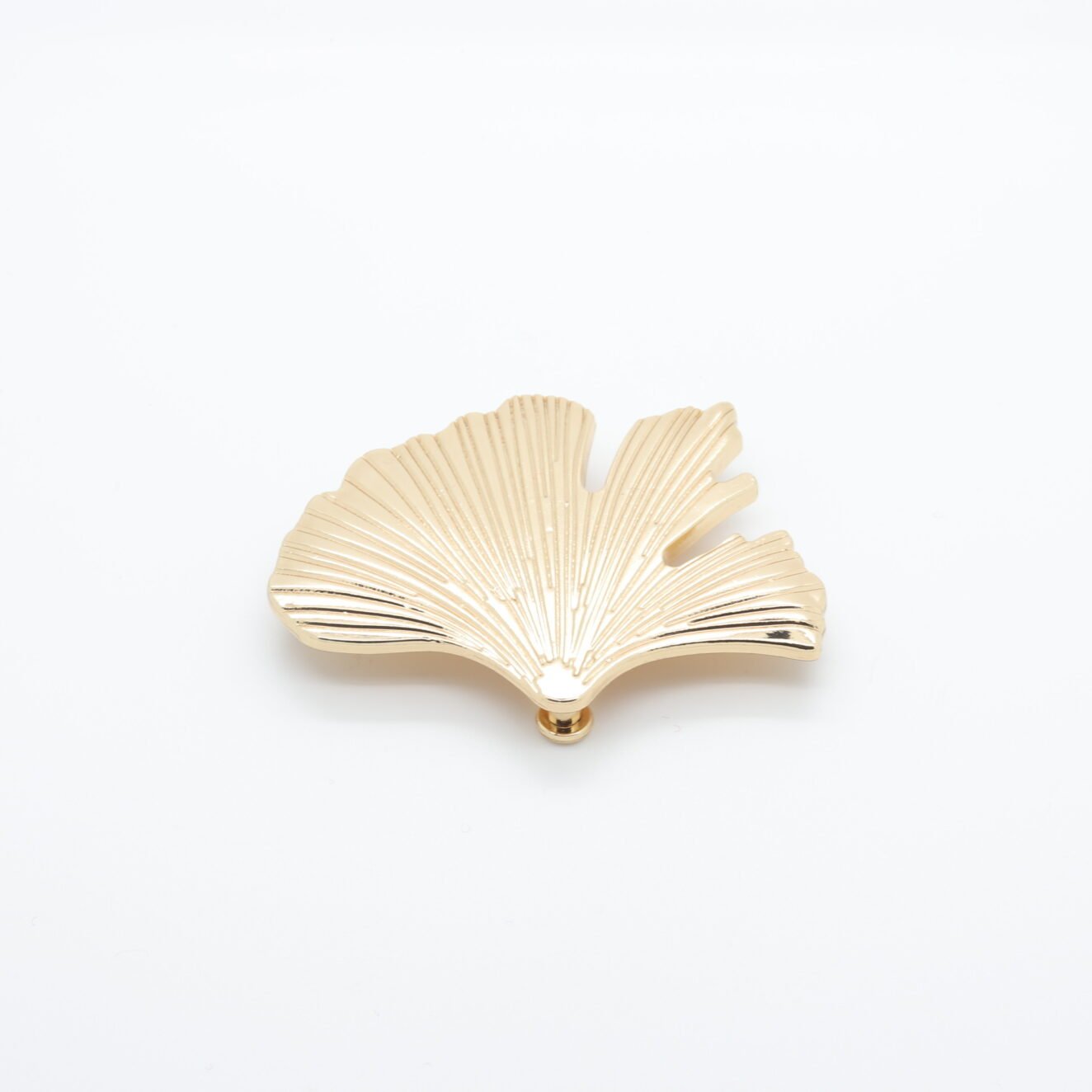 Passant feuille ginkgo en métal doré | D'YRSAN | Passant feuille ginkgo en métal doré | D'YRSAN