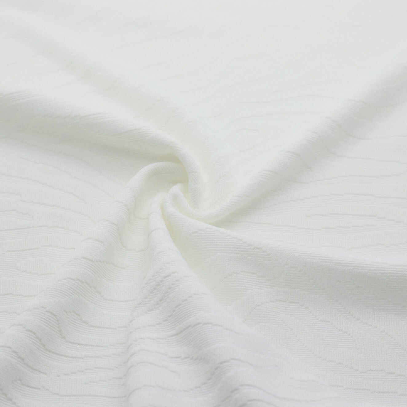 White textured stretch jacquard fabric with zebra pattern - 50M roll | D'YRSAN White textured stretch jacquard fabric with zebra pattern