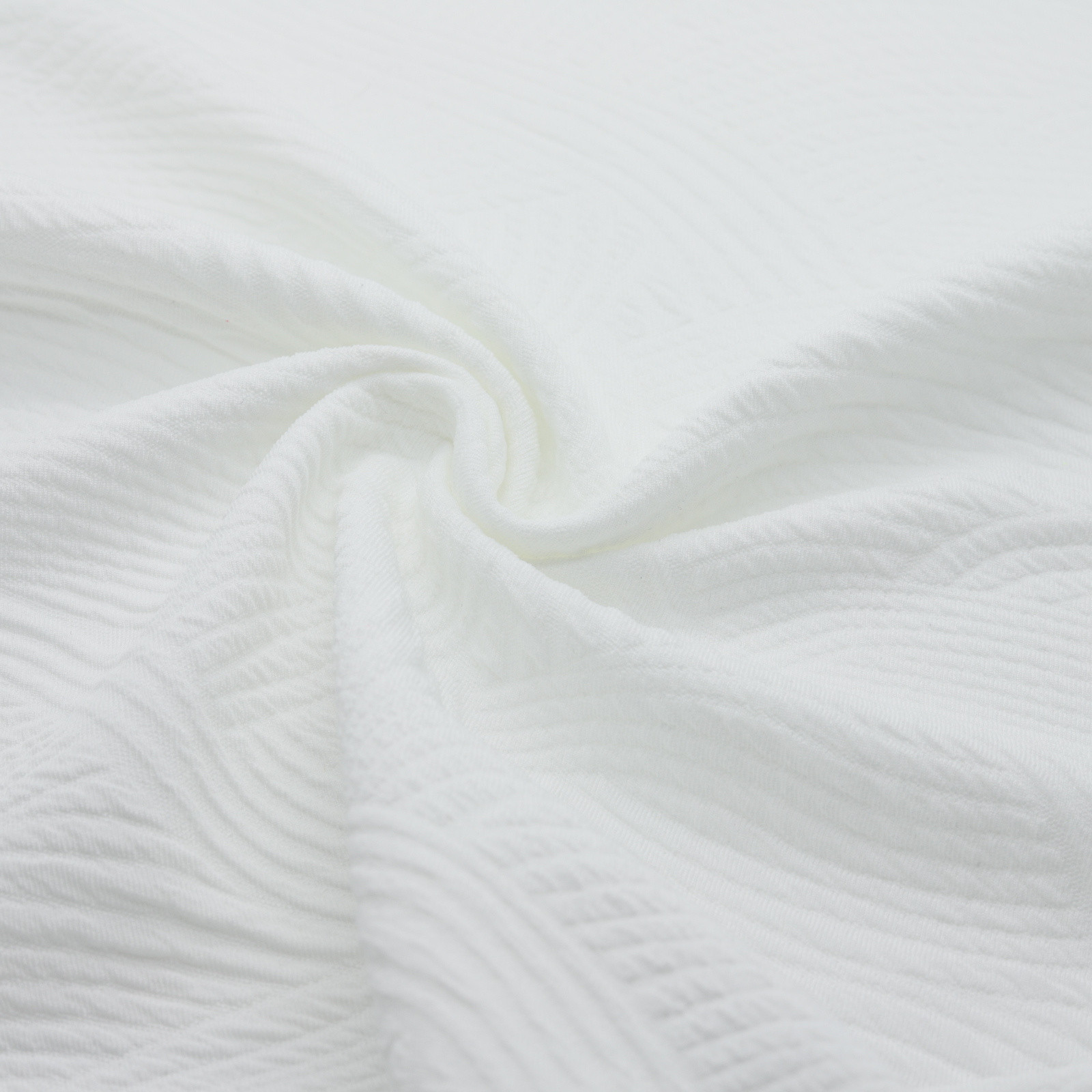 Tessuto jacquard spesso, elasticizzato e testurizzato con motivi ondulati (rotolo da 50 m) | D'YRSAN Jacquard elasticizzato e spesso con motivo ondulato