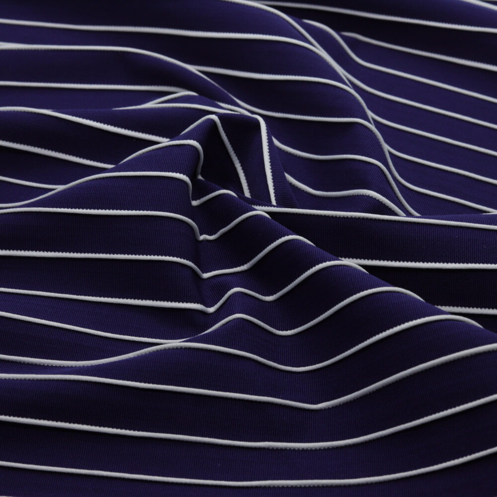 Tissu en maille jacquard à rayures en relief (rouleau 50 m), mercerie D'YRSAN